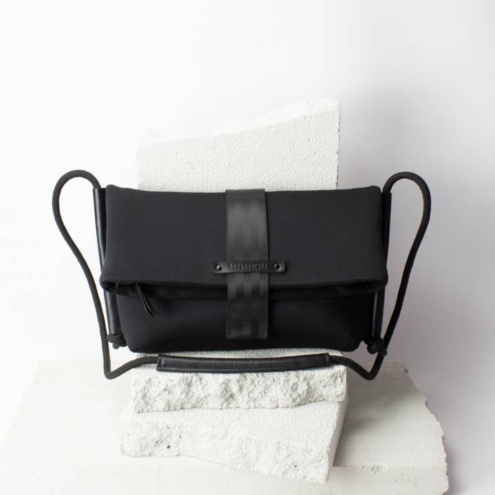 MIMIKRI Design - Wholesale Shoulder Bag - Women's - 'LUNA' neoprene shoulder bag, foldover bag1