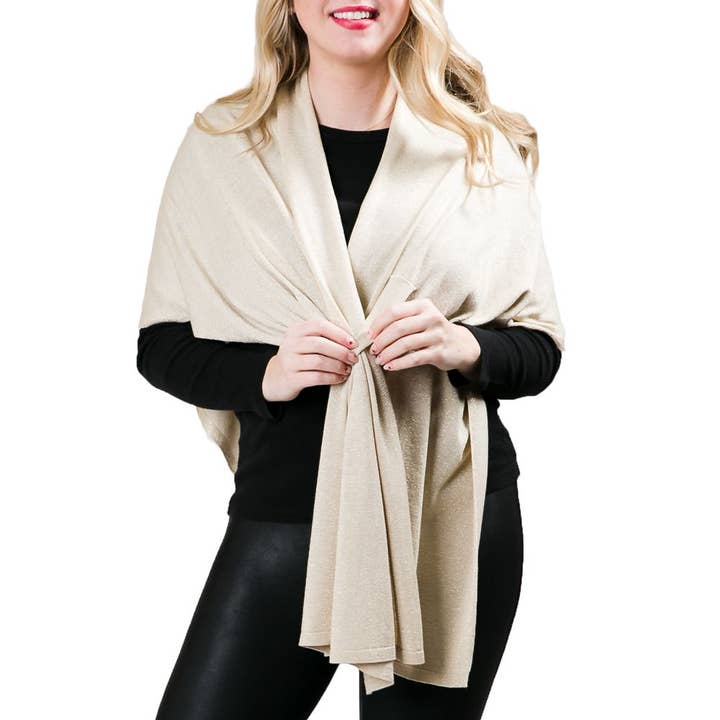 Top It Off - Wholesale Wrap - Women's - Katie Knit Solid Keyhole Wrap-Soft & Stylish Shawl7