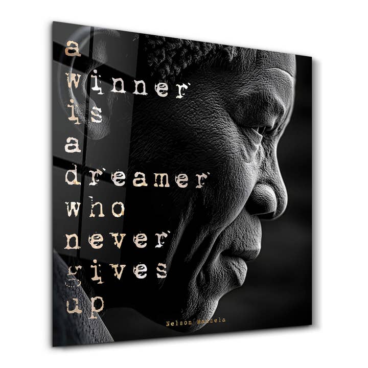 Nelson Mandela | Motivational Glass Wall Art for wholesale by Artdesigna KG
