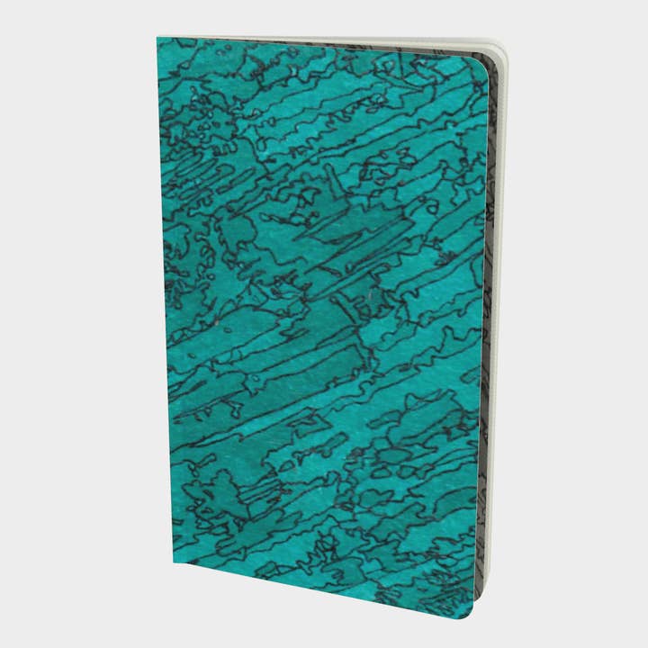 Klein | Notitieboek | Geëtst in Turkoois voor wholesale door Creative Artifacts HQ