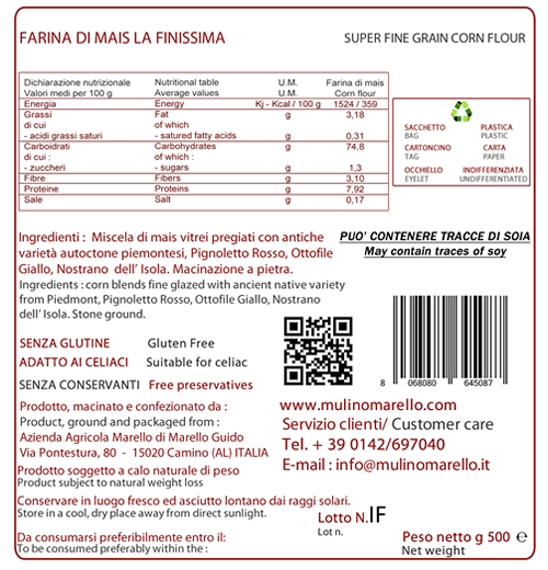 MULINO MARELLO - Wholesale Flour - Gluten-free corn flour for batter - La Finissima2