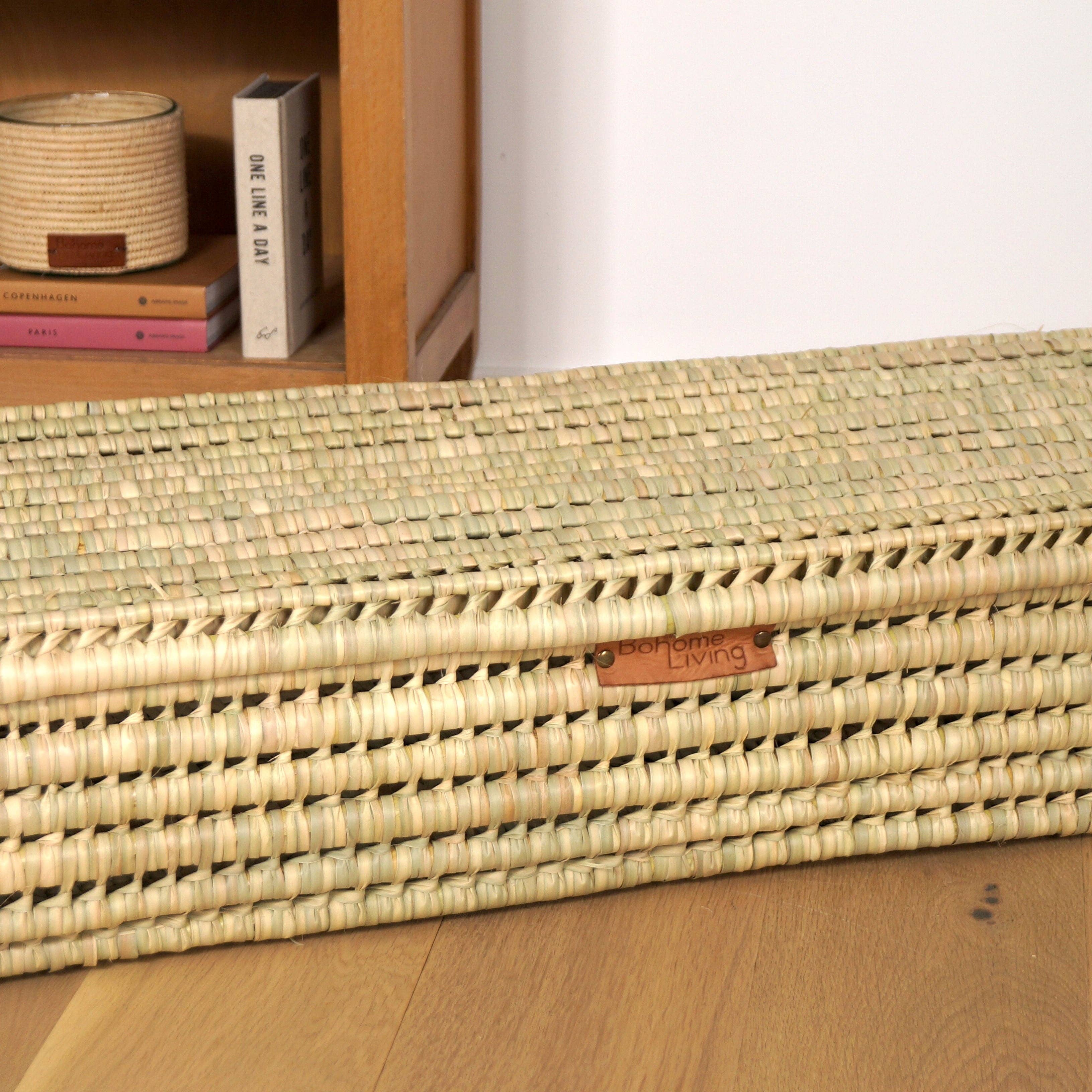 Bohome Living - Wholesale Basket - Underbed basket in palm leaves 100cm1