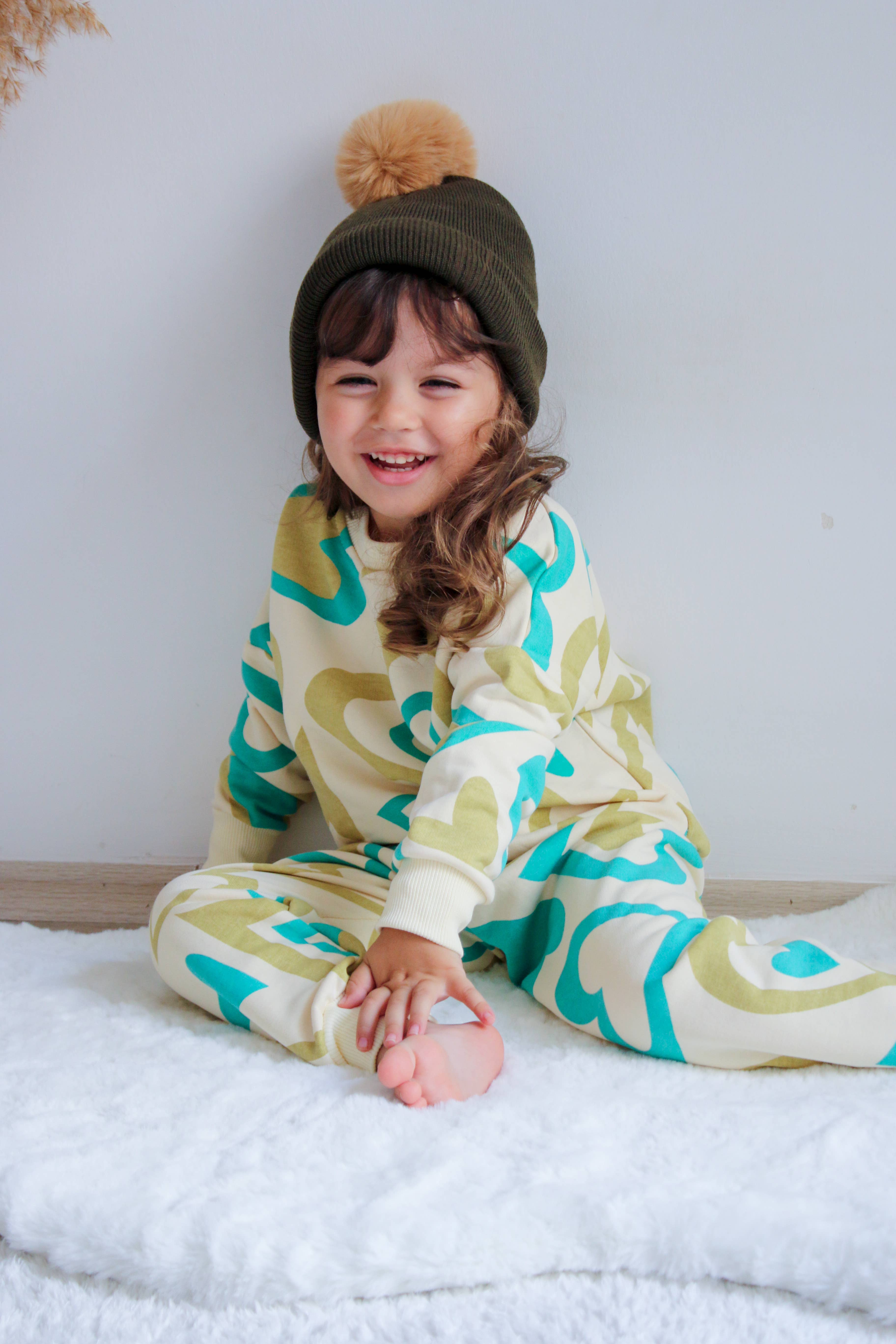 Camel Single Pom Pom Baby/Kid's Green Beanie Hat, 0 to 8 Years for wholesale on Faire7