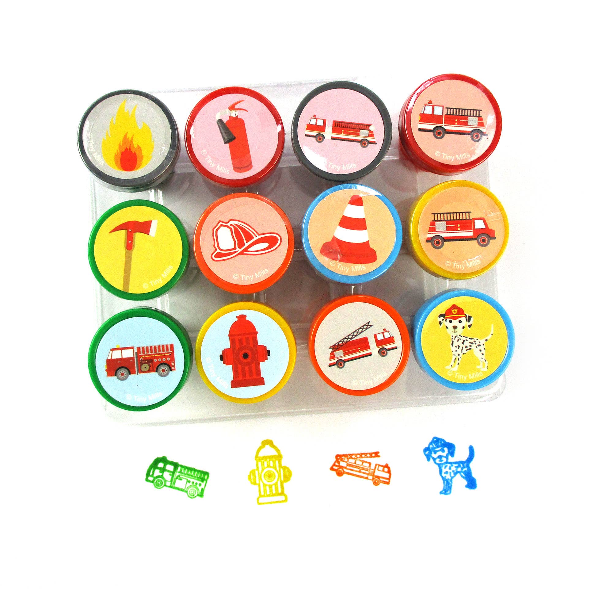 Tiny Mills - Wholesale Rubber/Decorative Stamp - Kids & Baby - Firetruck Stamp Kit for Kids 1