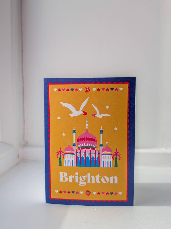 Biglietto di Auguri del Royal Pavilion di Brighton per la vendita all'ingrosso da parte di Louisa Kazig