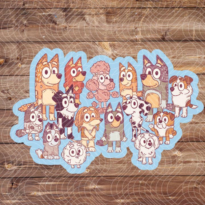 3" Vinyl Blue Heeler All Dogs Cartoon Kid's Show Sticker for wholesale by The Geek Boutique