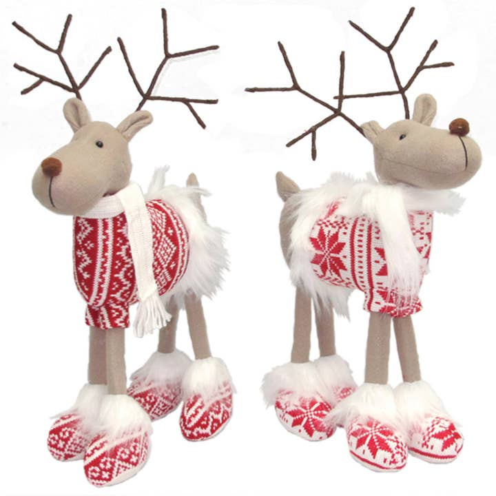 15" Good Cheer Standing Reindeer, 2 asst. for wholesale by Santa’s Workshop Inc.