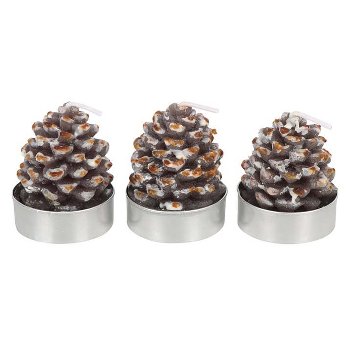 Something Different Wholesale - Wholesale Tea Light Candles - Set of 6 Pinecone Tealight Candles3