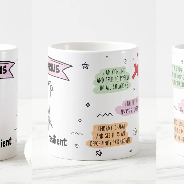 Desi design and chai - Wholesale Coffee Mug - Full wrap Zodiac Mugs | Self Love | Affirmation mugs | 11 oz3