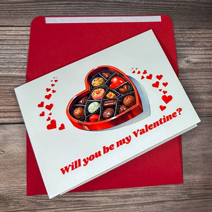 Will You Be My Valentine? Card for wholesale by Southern Goddess Designs