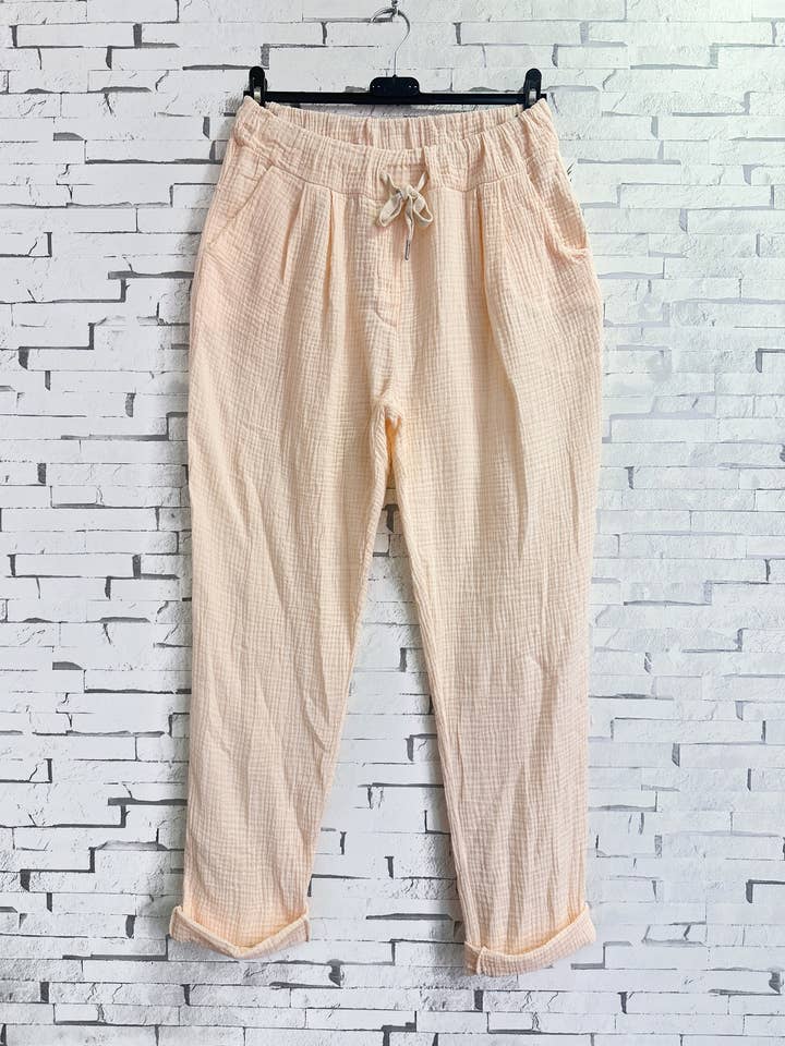 63F52P969-Bomuldsbukser, med lommer for engroshandel hos ZAFA PARIS