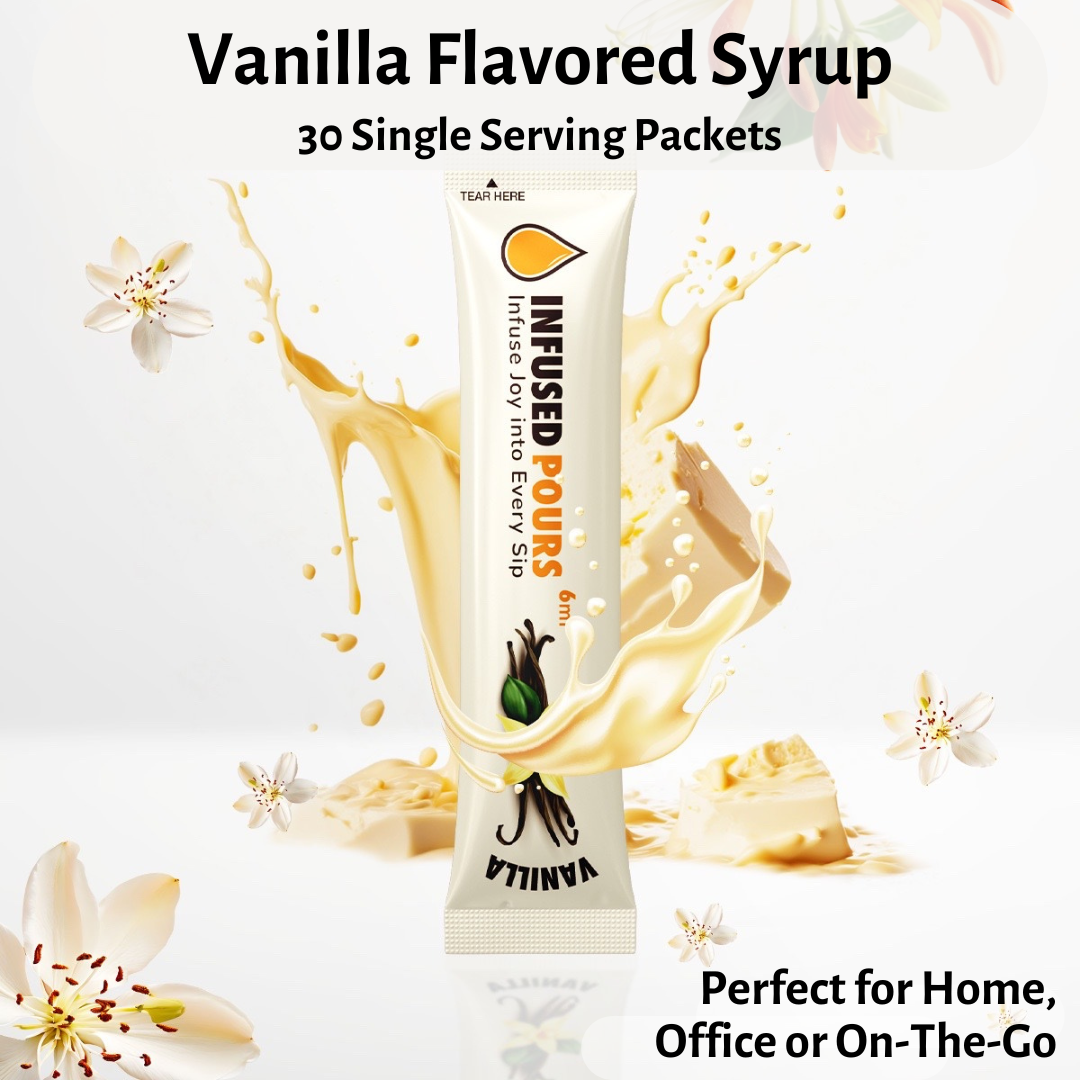 The Beverage Packet Company - Wholesale Flavored Syrup - Vanilla (50 Bags Plus) 6mL1