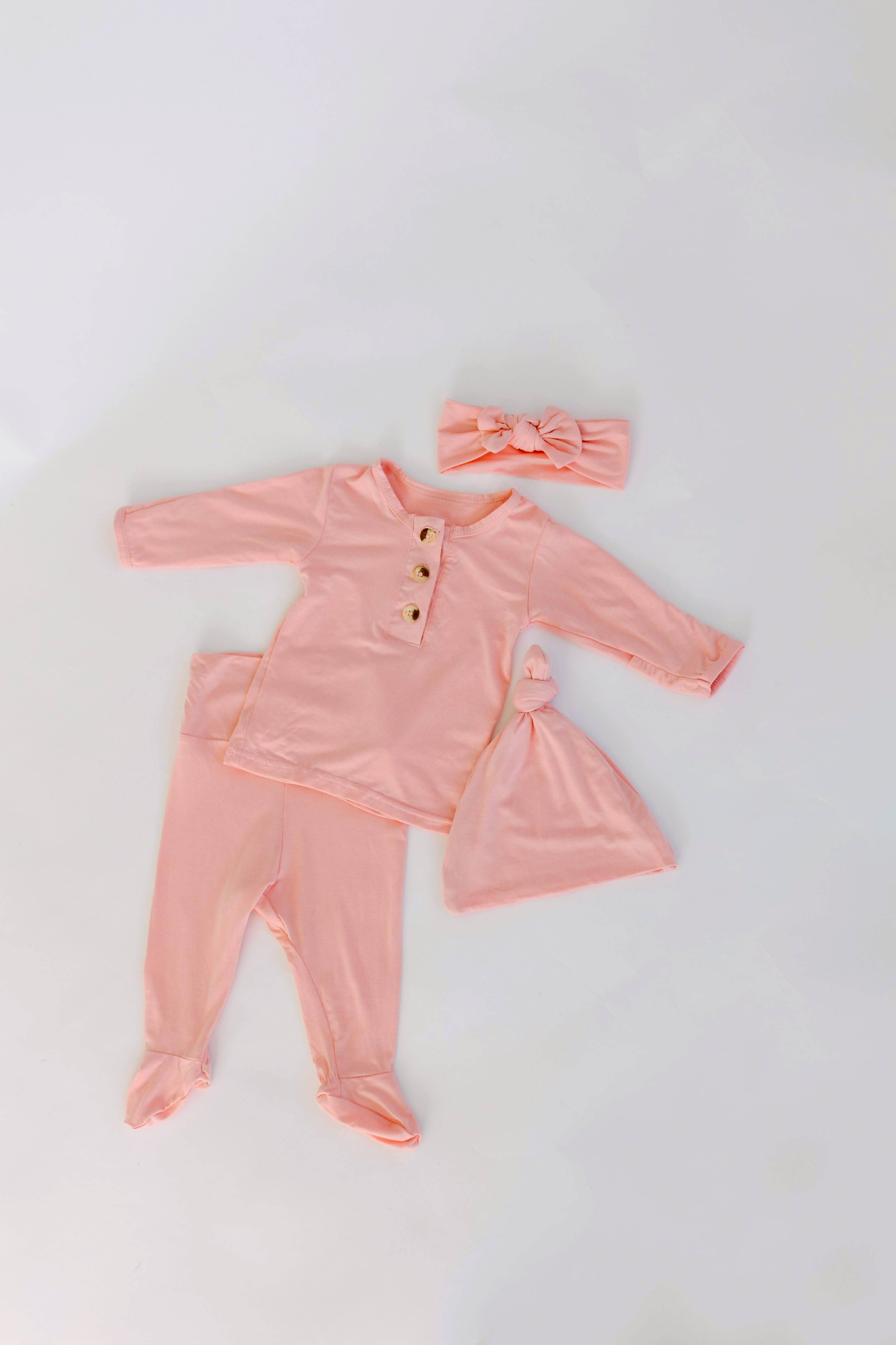 Stroller Society - Wholesale Clothing Set - Baby - Top & Bottom Baby Outfit (Newborn - 12 months sizes) - Pink1