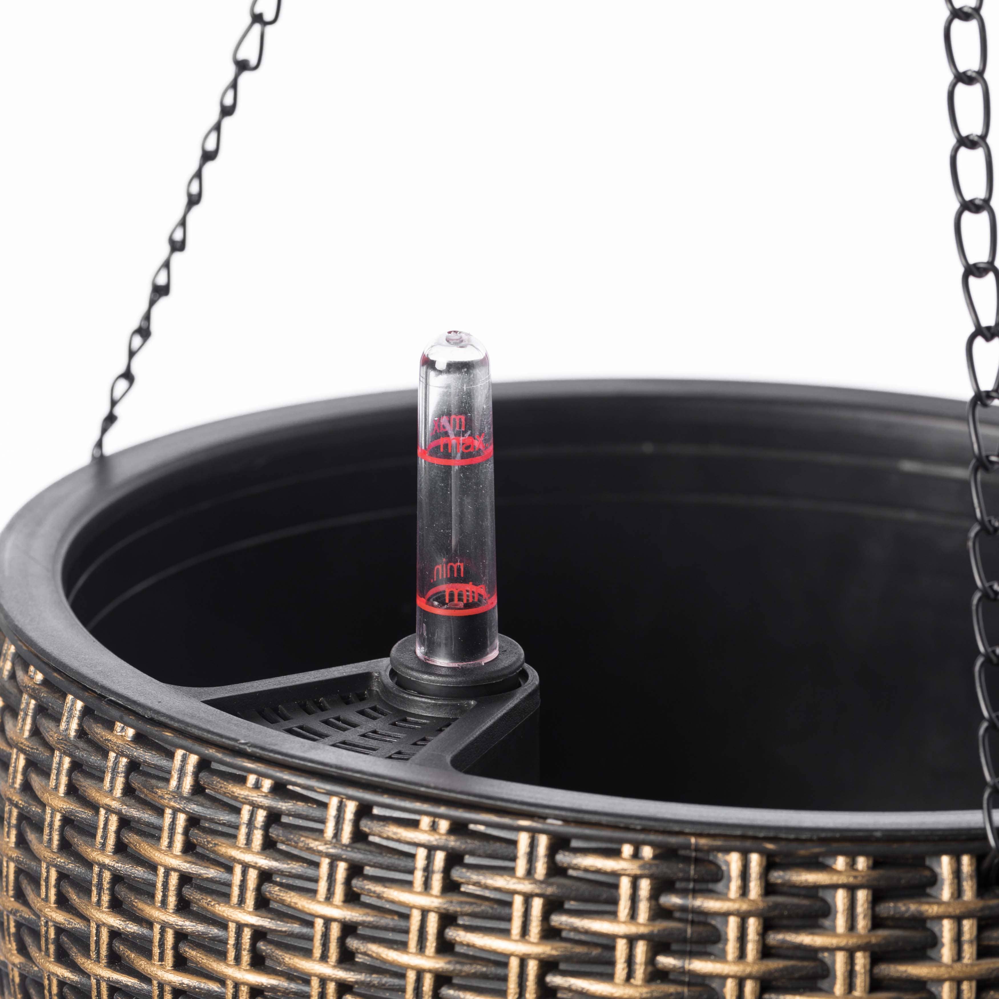 Quickway Imports - Wholesale Hanging Planter - 10" Self Watering Bronze Hanging Basket Flower Planter8