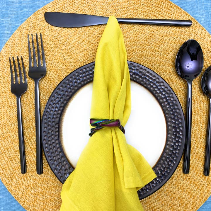 Vibhsa - Wholesale Flatware Set - Modern Stainless Steel Flatware set of 20 Pieces (Black)2