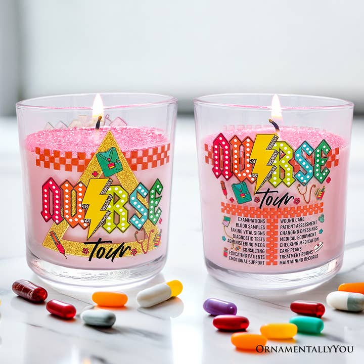 OrnamentallyYou - Wholesale Novelty Candle - Nurse Tour Candle, Cute RN Nursing Lavender Scented Gift