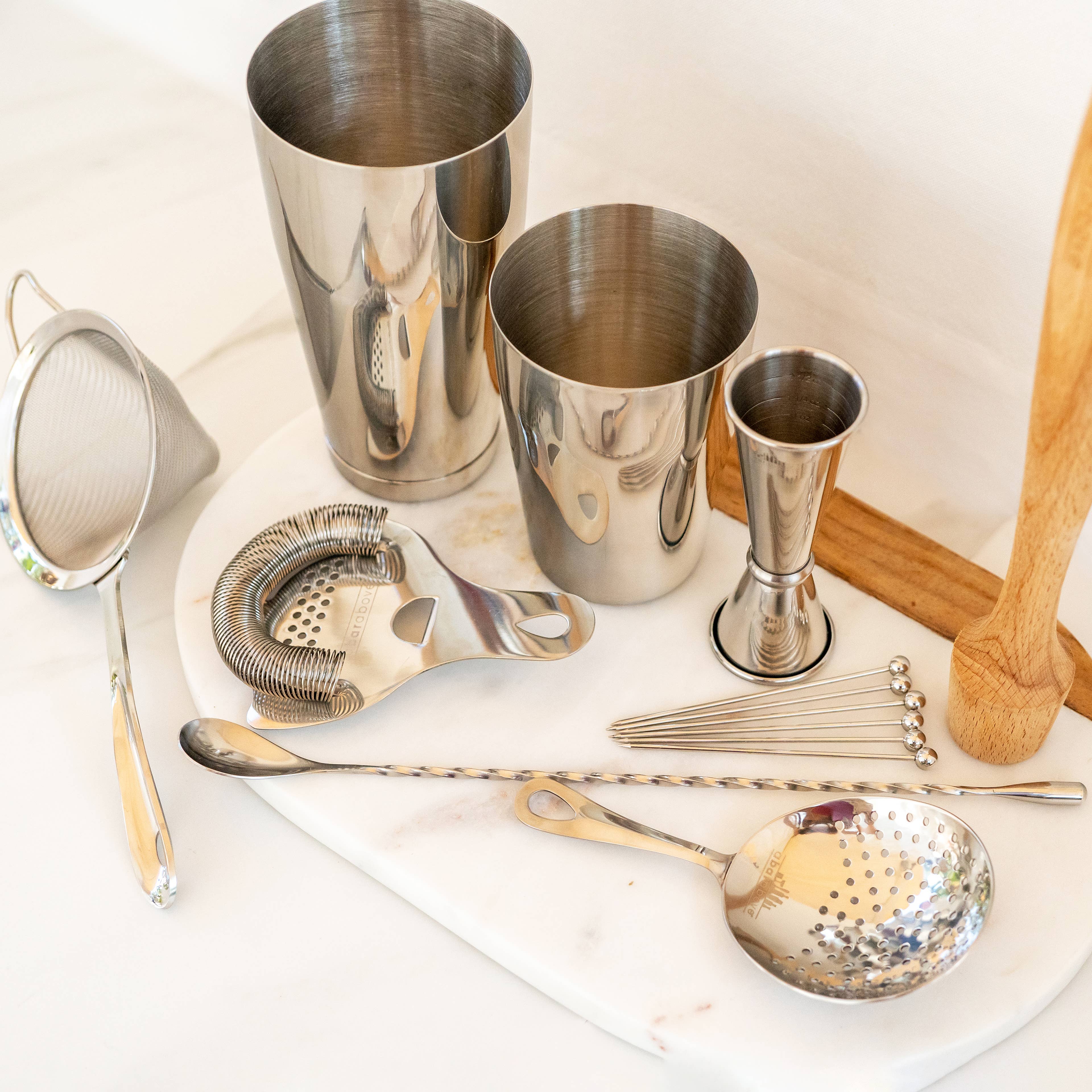 A Bar Above - Wholesale Bar Tool - Craft Bar Set/Mixologist Cocktail Kit, Stainless (14 Piece)5