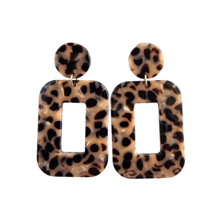 Spiffy & Splendid - Wholesale Dangle Earrings - Margot Earrings - Cheetah // Jewelry, Earrings, Fall5