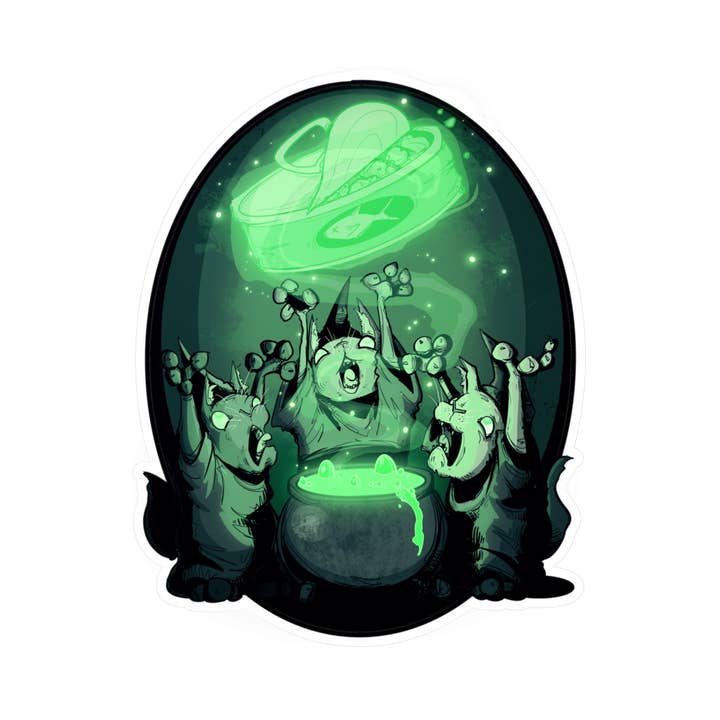 LVB Art - Vendita all'ingrosso Adesivo - Adesivo in vinile sagomato Cat Coven19