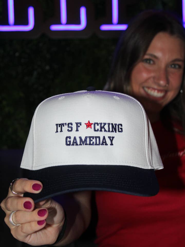 ITS F*CKING GAMEDAY CANVAS TRUCKER HAT for wholesale by MESSINA CLOTHING