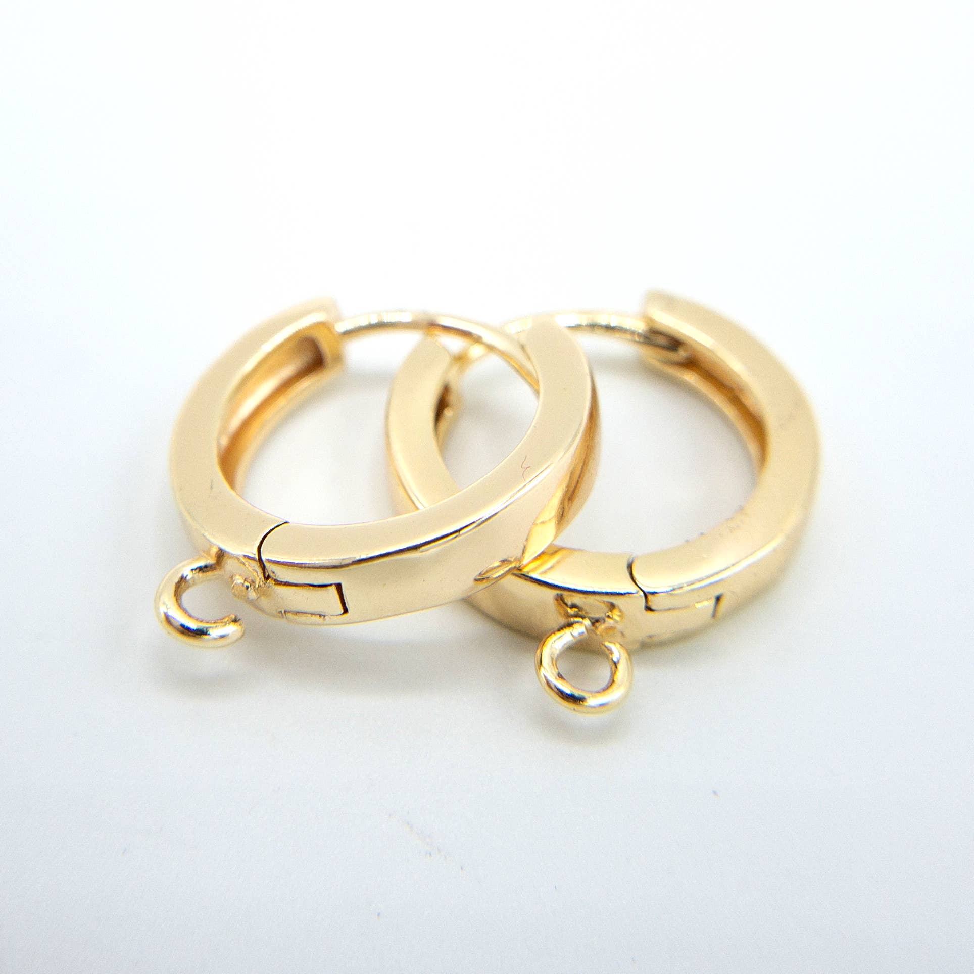 UBNY Collection - Wholesale Huggie Earrings - Hoop Earring Findings • Nickel-free• Long-lasting Gold Color2