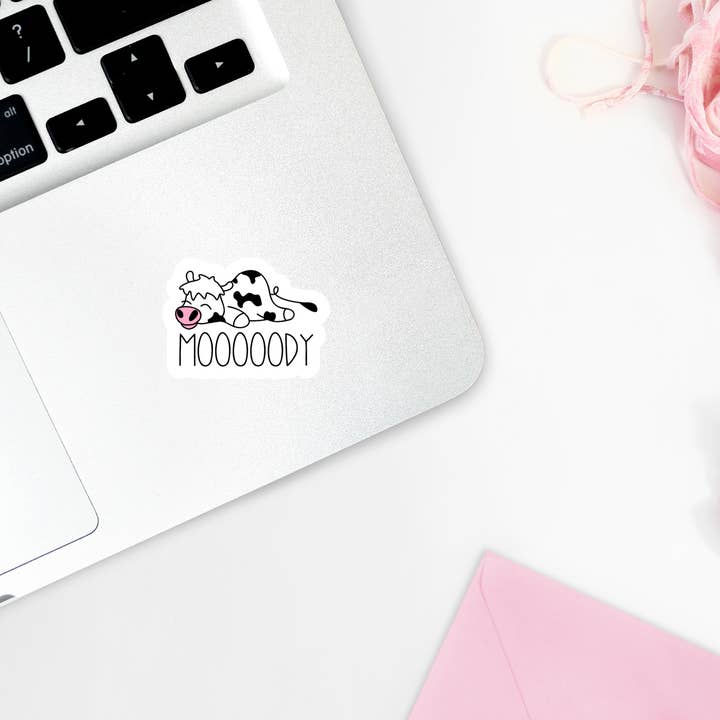 ShopByAriel - Wholesale Sticker - Mooody Cow Sticker | Cow Sticker1