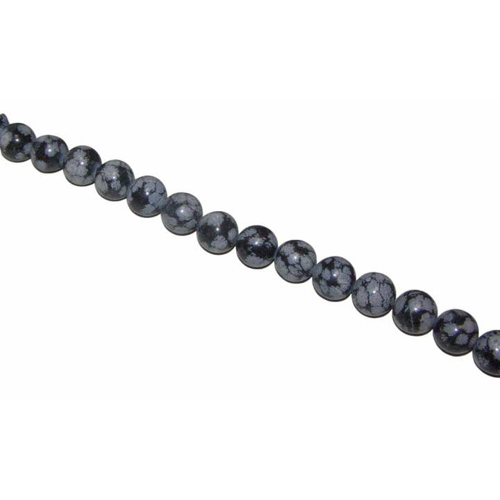 Snowflake Obsidian runda pärlor för wholesale av Crystal Magick Wholesale Ltd