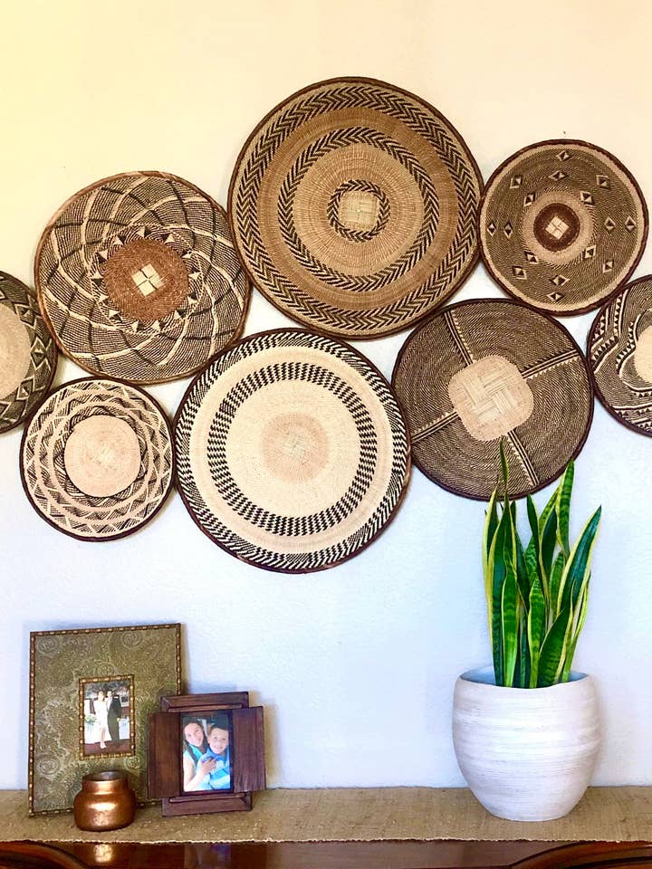 Paniers muraux Tonga | Paniers tissés africains pour la vente par African Craft Collection