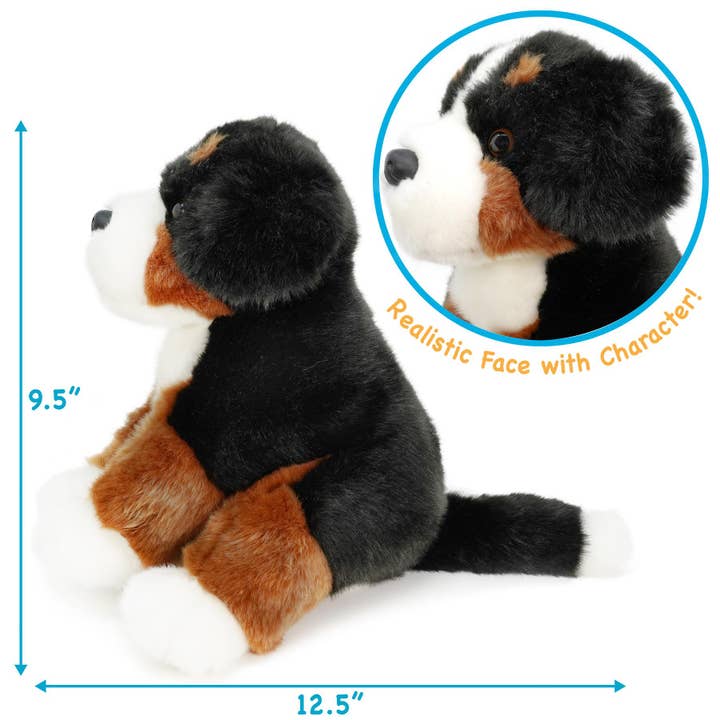 VIAHART Toy Co. - Wholesale Stuffed/Plush Toy - Kids & Baby - Bastien The Bernese Mountain Dog | 13 Inch Stuffed Animal Plush1