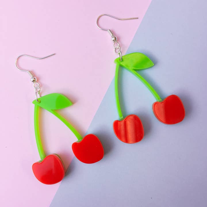 Cherry Hook Earrings for wholesale by Han Makes Jewellery