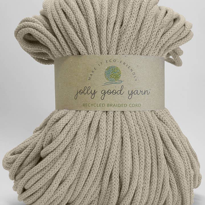 Jolly Good Yarn – wholesale Yarn – 5mm Woolacombe Taupe recycled cotton macrame cord (100m)