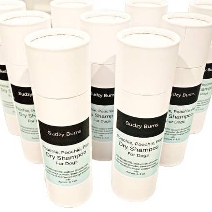 Shampoo secco per cani per la vendita all'ingrosso da parte di Sudzy Bums LLC