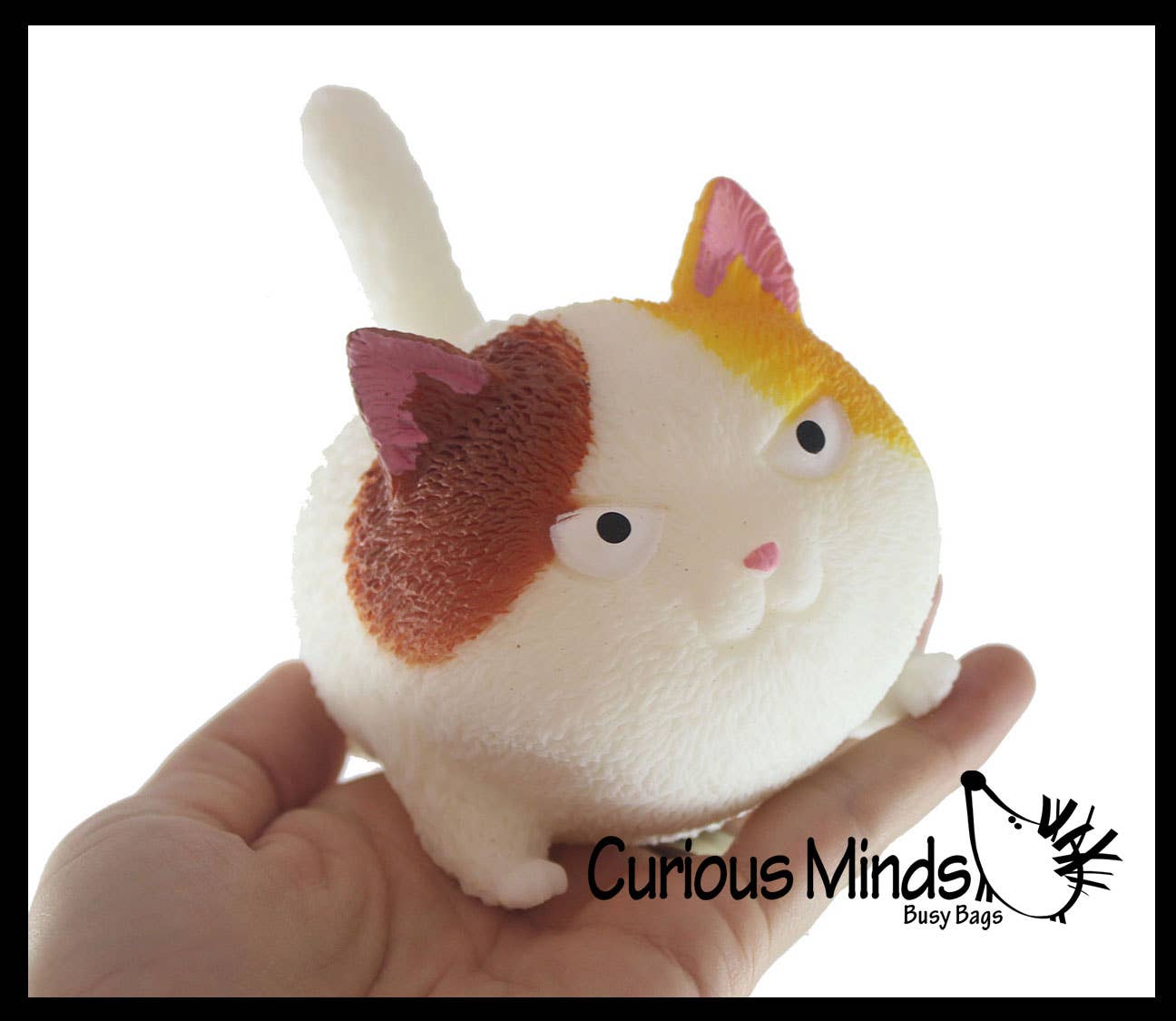 1 Angry Cat Soft Fluff Doh - Fyllda Squeeze Stressbollar - för wholesale av Curious Minds Toys