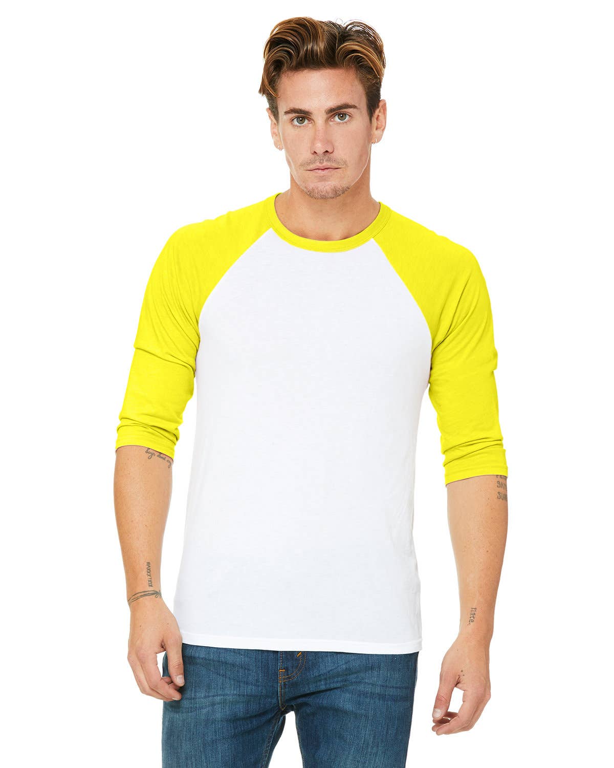 Total Apparel - Wholesale T-Shirt - Men's - Bella + Canvas 3200 - Unisex 3/4-Sleeve Baseball T-Shirt21