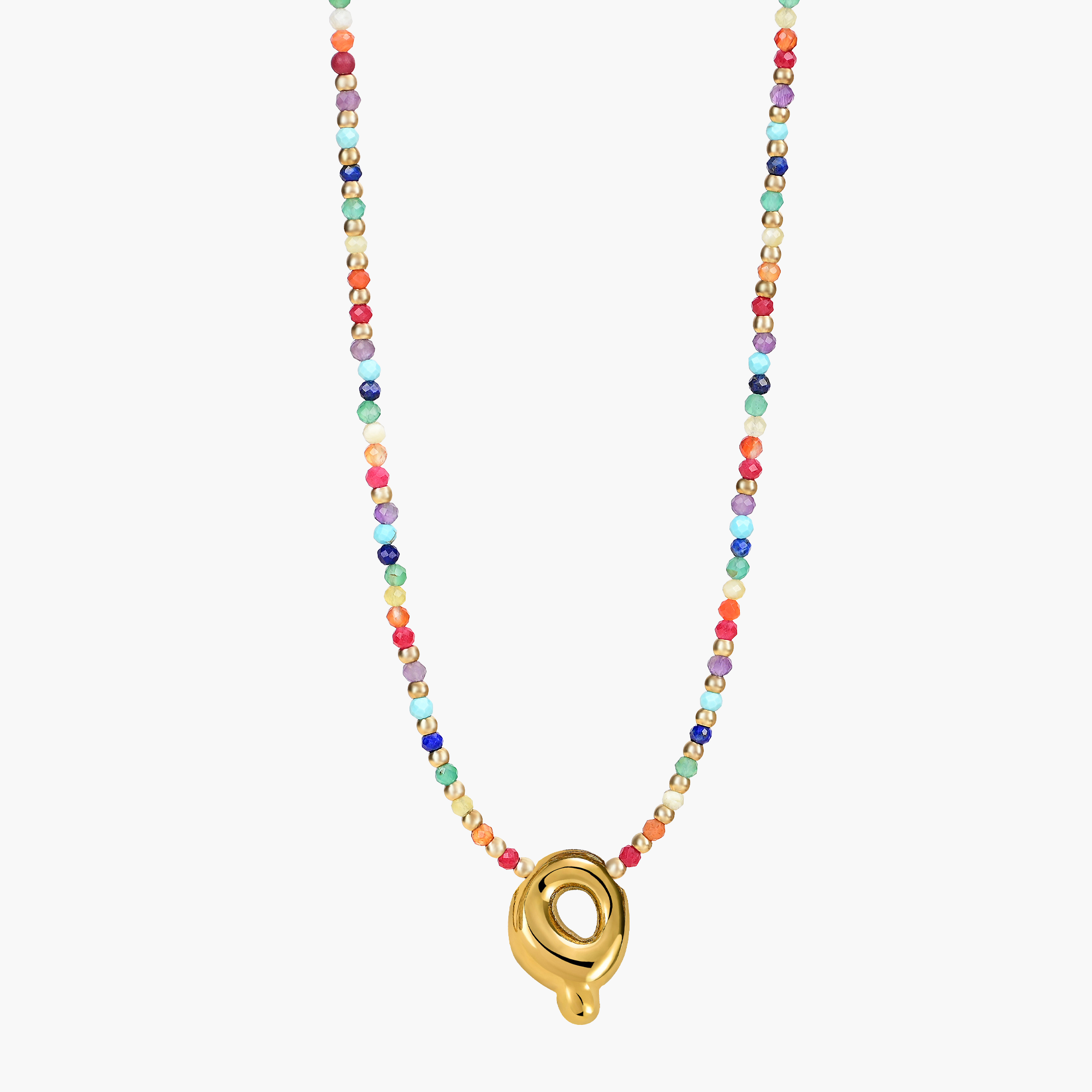Cape Diablo – wholesale Pendant/charm necklace – Rainbow Bubble Letter Initial Necklace for Valentine's23