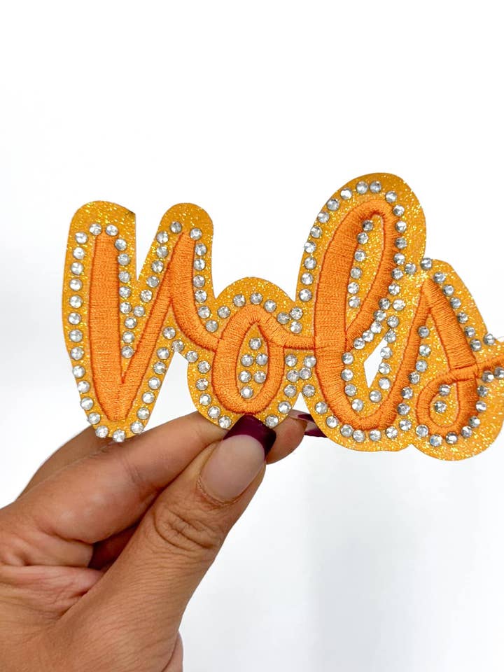 Vols Rhinestone Embroidery Patch for wholesale by ABLNco