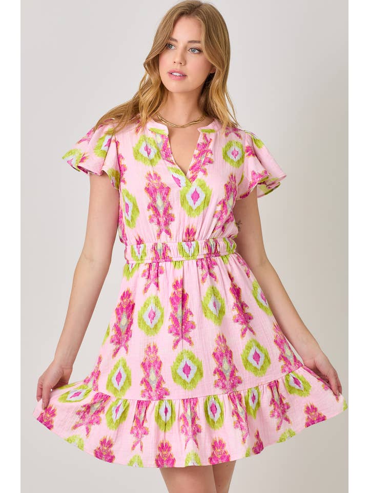 Mystree – Engroshandel Kjole - Dame – 61021 Trykt Dobbel Gauze Kjole6