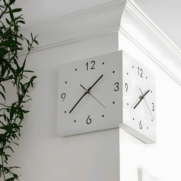 EP Design Lab - Wholesale Wall Clock - Sound Sensor Backlit Corner Clock LED Clock Light1
