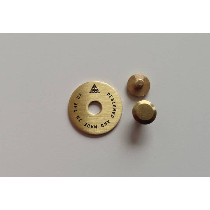 Brass Roundel and Screw Rivet replacement set for wholesale by Azo Equipment
