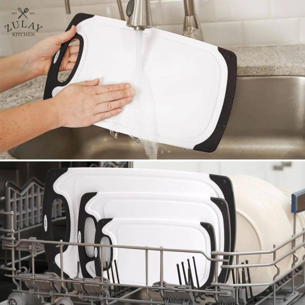 Zulay Kitchen - Vendita all'ingrosso Taglieri - Set di 3 Taglieri con Scanalature per Succhi – Pronto per lo Scaffale7