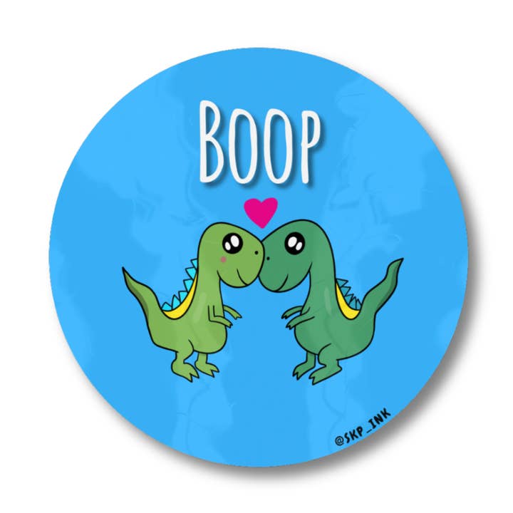 Boop Dinosaurs | 2 tums vinyl vattenflaska laptop klistermärke för wholesale av SKP ink