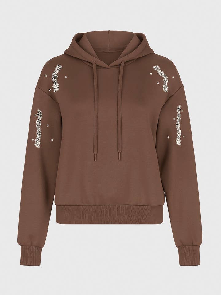 FELPA AROBY marrone per la vendita all'ingrosso da parte di An'ge