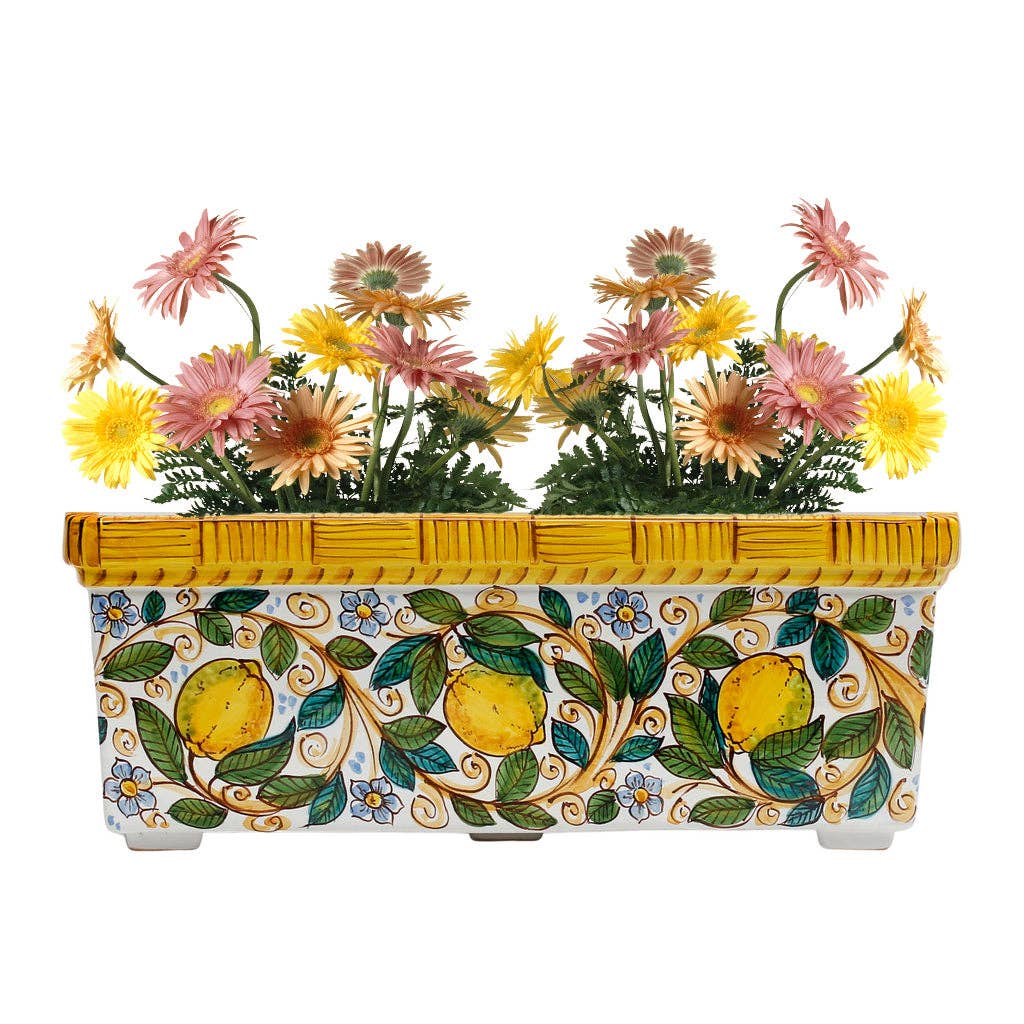 Artistica - Deruta of Italy - Vente Pot - SICILIA : Jardinière de Caltagirone Lemon Design8
