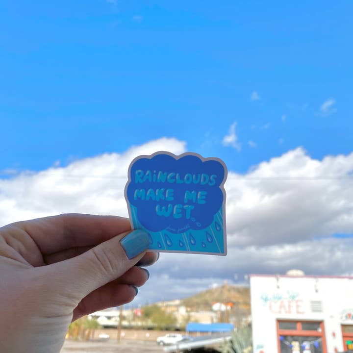 June Jewell Designs - Wholesale Sticker - 2.5” Raincloud Vinyl Sticker2