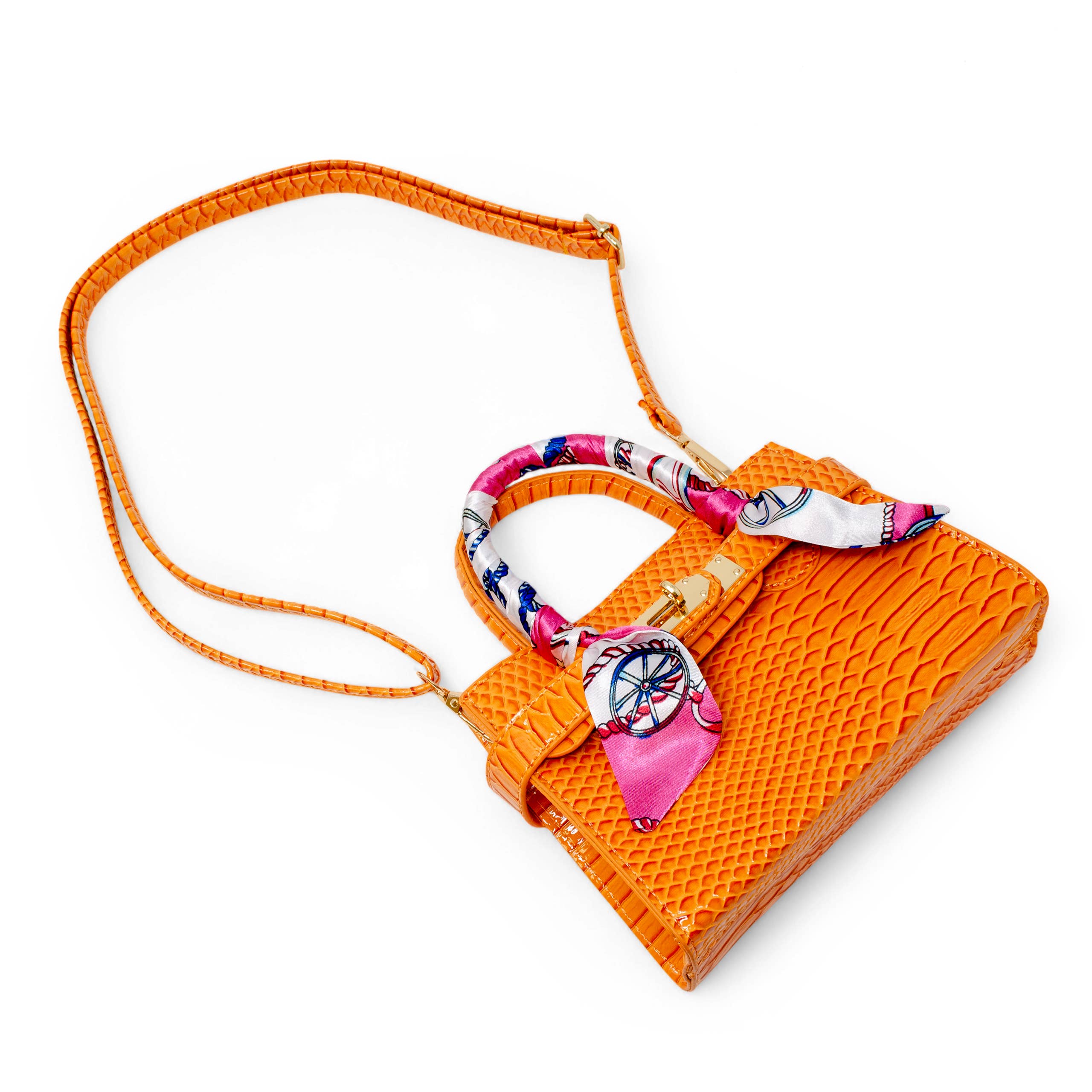 Tiny Treats and ZOMI GEMS - Wholesale Shoulder Bag - Kids - Vivid Crocodile Scarf Handbag11