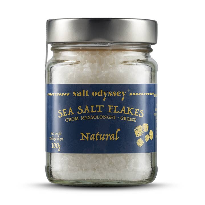 Salt Odyssey All-Natural Sea Salt Flakes for wholesale by Hellenic Farms