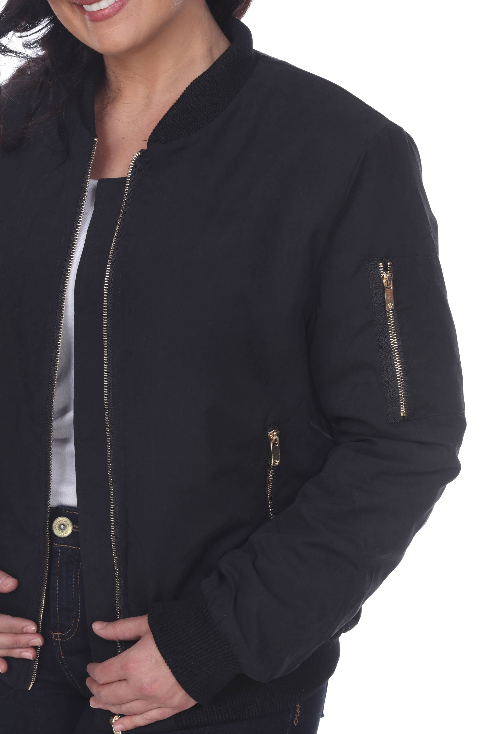 WHITE MARK - Wholesale Bomber Jacket - Women's - Bomber Jacket - Plus Size1