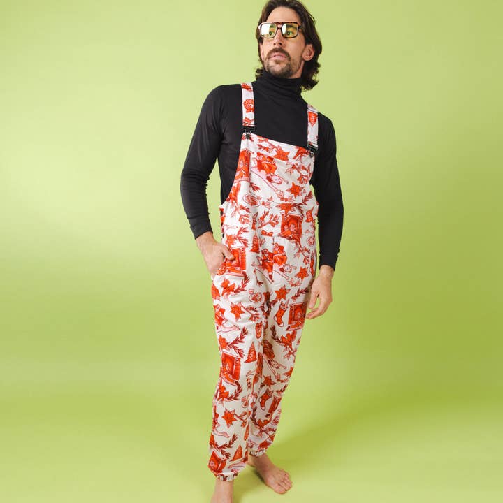 The Santa Slays | Christmas Toile Pajamaralls® for wholesale by Shinesty, Inc