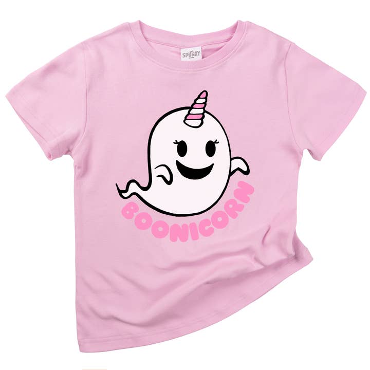 Boonicorn Girl Ghost Unicorn Halloween Baby Kids Shirt for wholesale by Spunky Stork