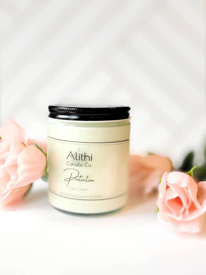 Clean Cotton, Clean Scented Soy Wax Candle, Hand Made Soy Ca for wholesale by Alithi Candle Co
